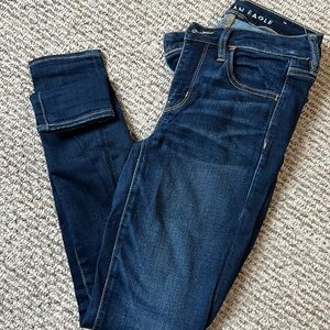 Dark Blue American Eagle Skinny Jeggings (super stretch) - size 2